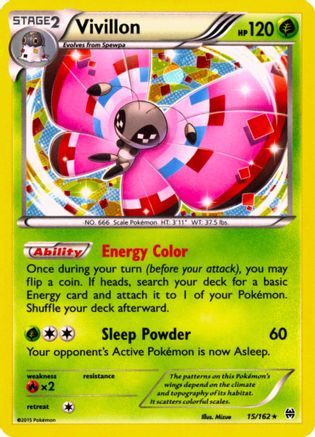 Vivillon (15/162) (Cosmos Holo) [XY: BREAKthrough] | Good Games Adelaide SA