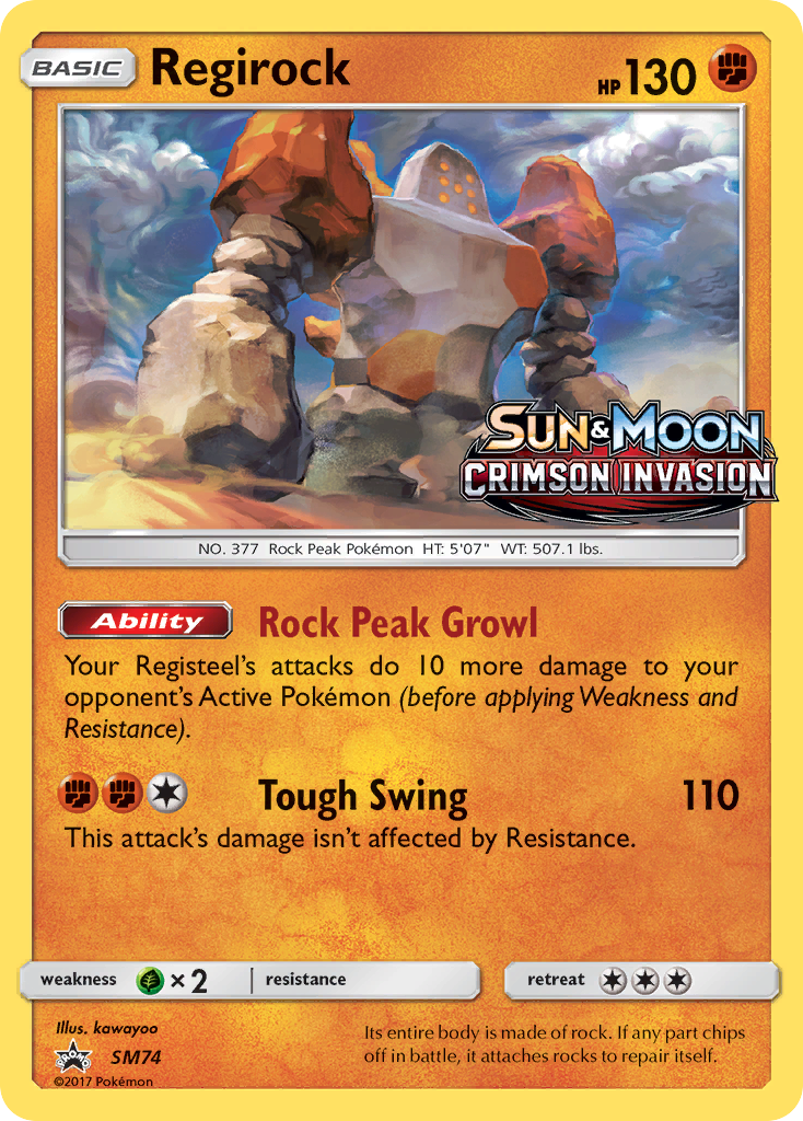 Regirock (SM74) [Sun & Moon: Black Star Promos] | Good Games Adelaide SA