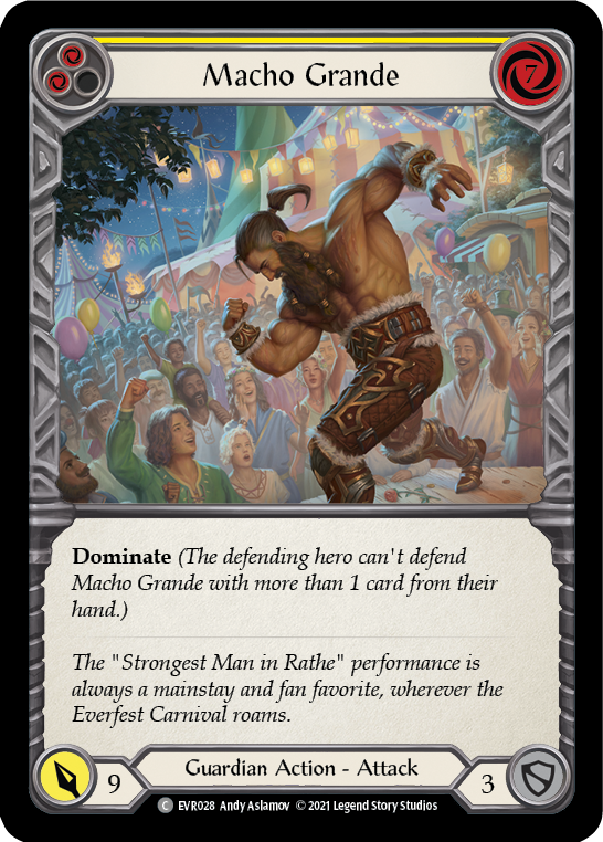 Macho Grande (Yellow) [EVR028] (Everfest)  1st Edition Rainbow Foil | Good Games Adelaide SA