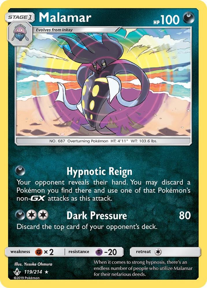 Malamar 119/214 (SM - Unbroken Bonds)  - Holofoil | Good Games Adelaide SA