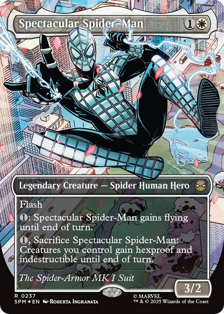 Spectacular Spider-Man (0237) (Borderless) (Textured Foil) [Marvel's Spider-Man] | Good Games Adelaide SA