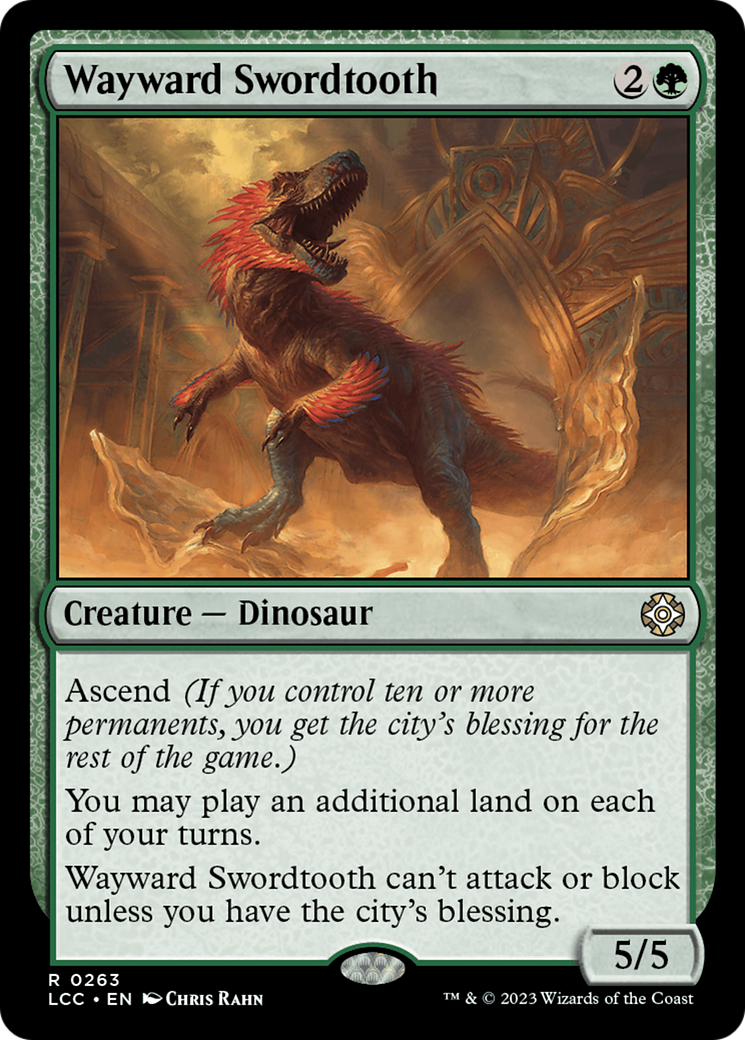 Wayward Swordtooth [The Lost Caverns of Ixalan Commander] | Good Games Adelaide SA