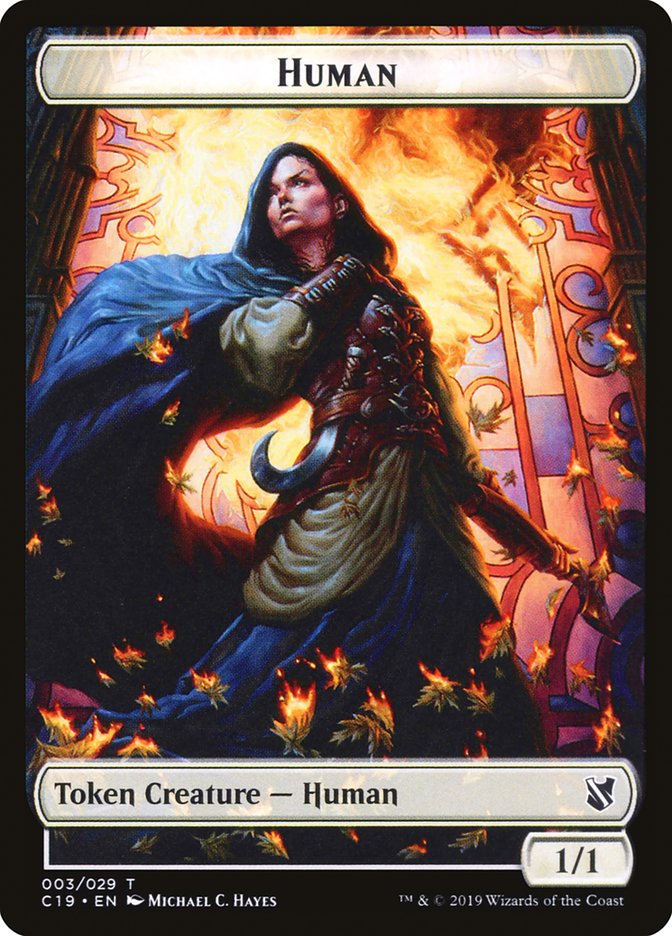 Pegasus // Human Double-sided Token [Commander 2019 Tokens] | Good Games Adelaide SA