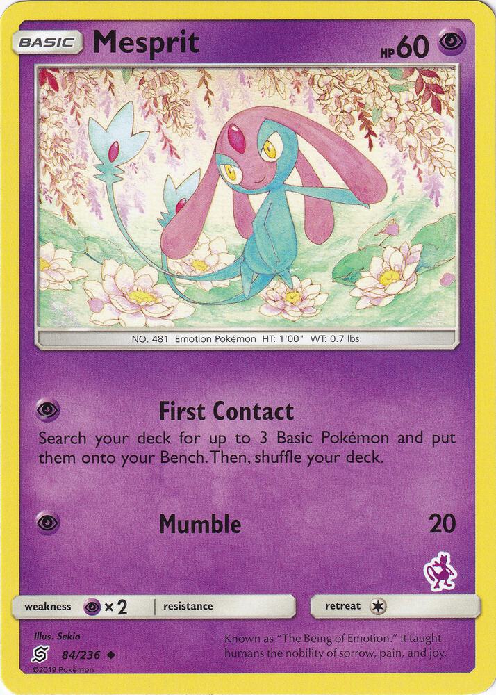 Mesprit 84 236 Mewtwo Stamped 084/236 (Battle Academy)  | Good Games Adelaide SA
