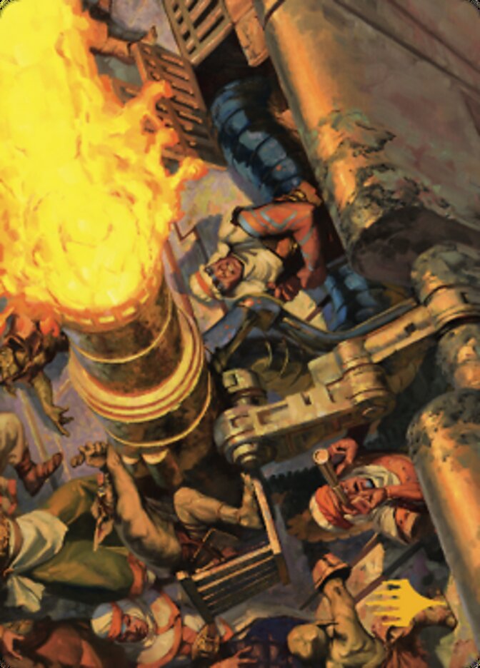 Mana Cannons Art Card (Gold-Stamped Signature) [Dominaria United Art Series] | Good Games Adelaide SA