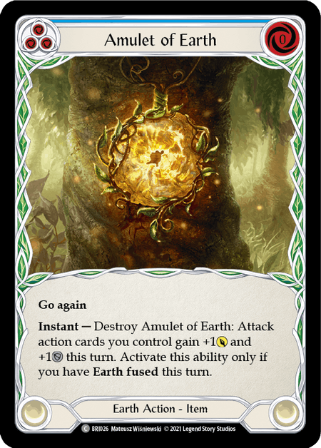 Amulet of Earth (Blue) [BRI026] (Tales of Aria Briar Blitz Deck)  1st Edition Normal | Good Games Adelaide SA