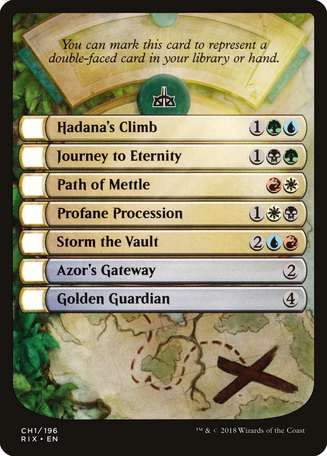 Checklist Card - Rivals of Ixalan [Rivals of Ixalan Tokens] | Good Games Adelaide SA