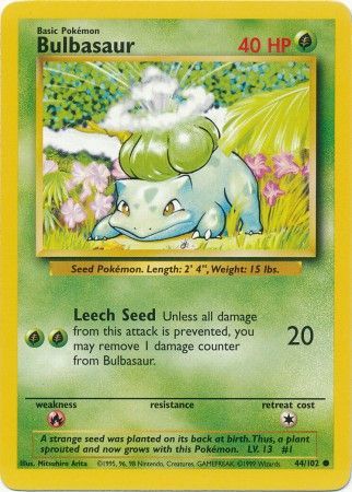 Bulbasaur (44/102) [Base Set Unlimited] | Good Games Adelaide SA