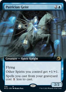 Patrician Geist Extended Art 338 (Innistrad: Midnight Hunt)  - Foil | Good Games Adelaide SA