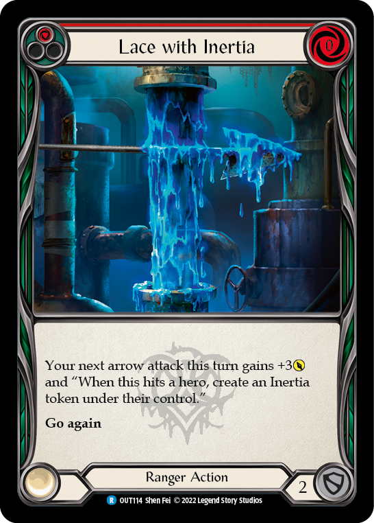 Lace with Inertia (Red) [OUT114] (Outsiders)  Rainbow Foil | Good Games Adelaide SA