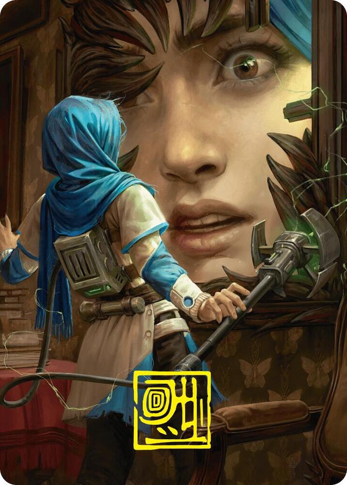 Reality Is Mine to Control Art Card Gold Stamped Signature 51 (Art Series: Duskmourn: House of Horror)  | Good Games Adelaide SA