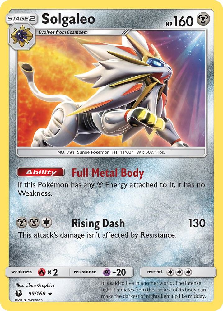 Solgaleo 99/168 (SM - Celestial Storm)  - Holofoil | Good Games Adelaide SA