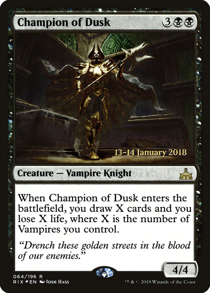 Champion of Dusk [Rivals of Ixalan Promos] | Good Games Adelaide SA