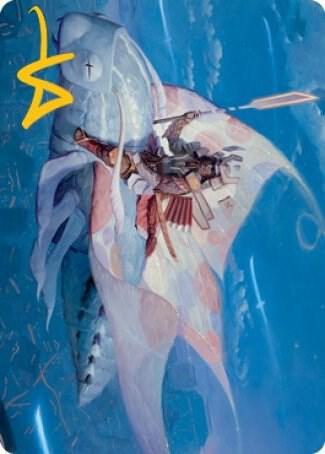 Sky Blessed Samurai Art Card Gold Stamped Signature 19 (Art Series: Kamigawa: Neon Dynasty)  | Good Games Adelaide SA