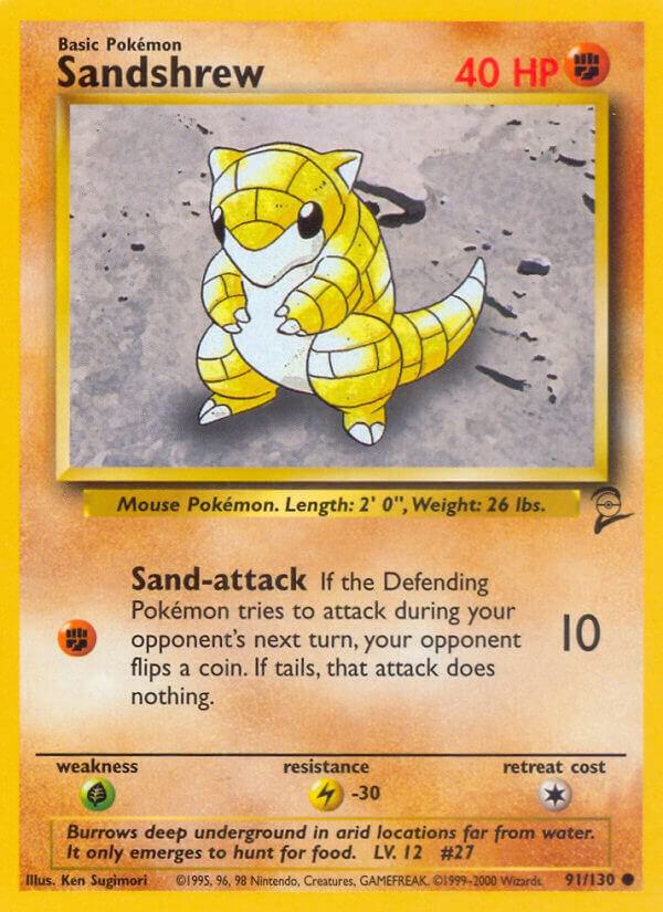 Sandshrew 091/130 (Base Set 2)  | Good Games Adelaide SA