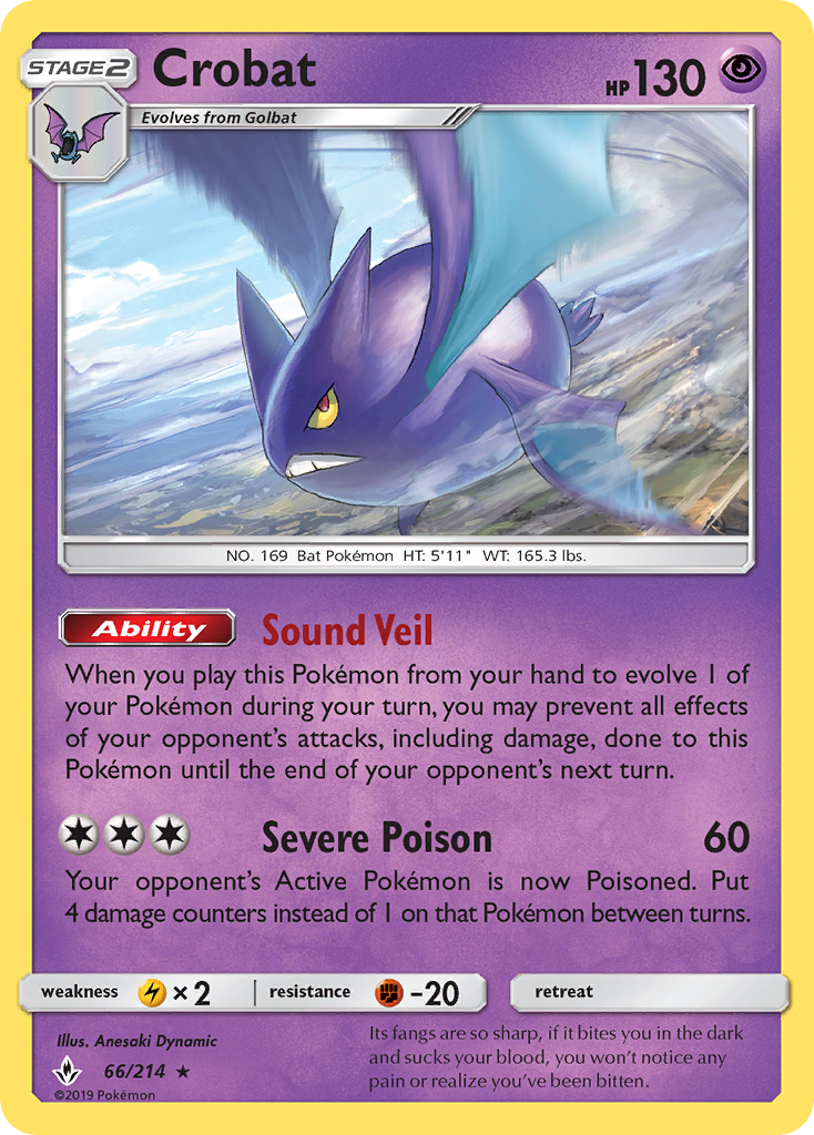 Crobat (66/214) [Sun & Moon: Unbroken Bonds] | Good Games Adelaide SA