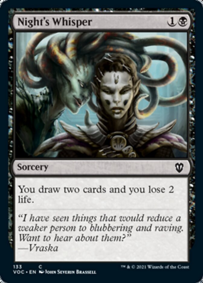 Night's Whisper [Innistrad: Crimson Vow Commander] | Good Games Adelaide SA
