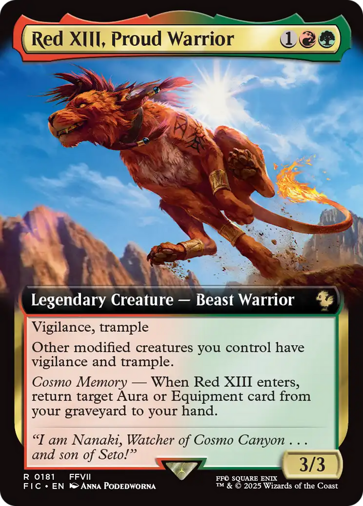 Red XIII, Proud Warrior (Extended Art) [FINAL FANTASY Commander] | Good Games Adelaide SA