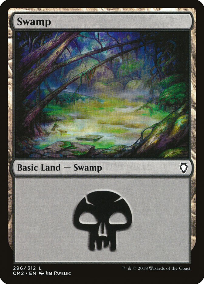 Swamp (296) [Commander Anthology Volume II] | Good Games Adelaide SA