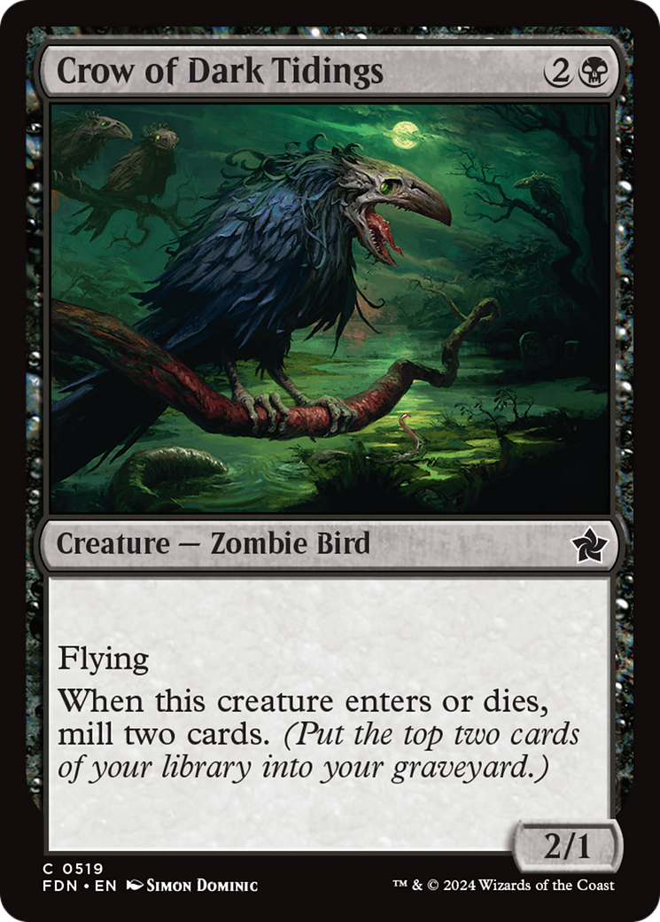 Crow of Dark Tidings [Foundations] | Good Games Adelaide SA