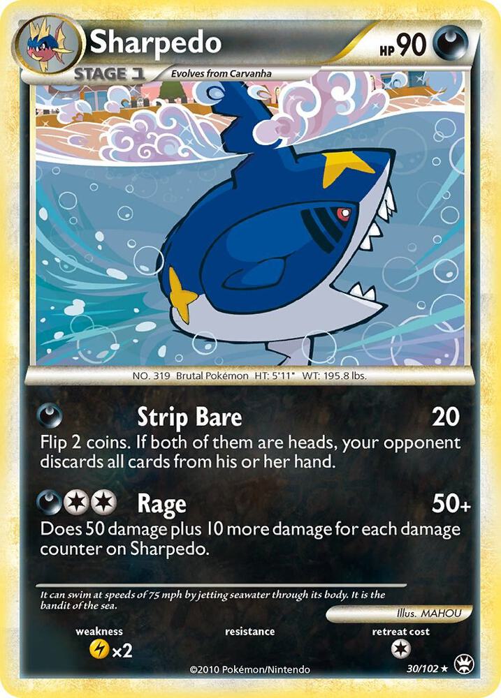 Sharpedo 30/102 (Triumphant)  - Reverse Holofoil | Good Games Adelaide SA