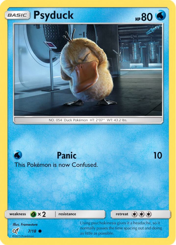 Psyduck 7/18 (Detective Pikachu)  - Holofoil | Good Games Adelaide SA