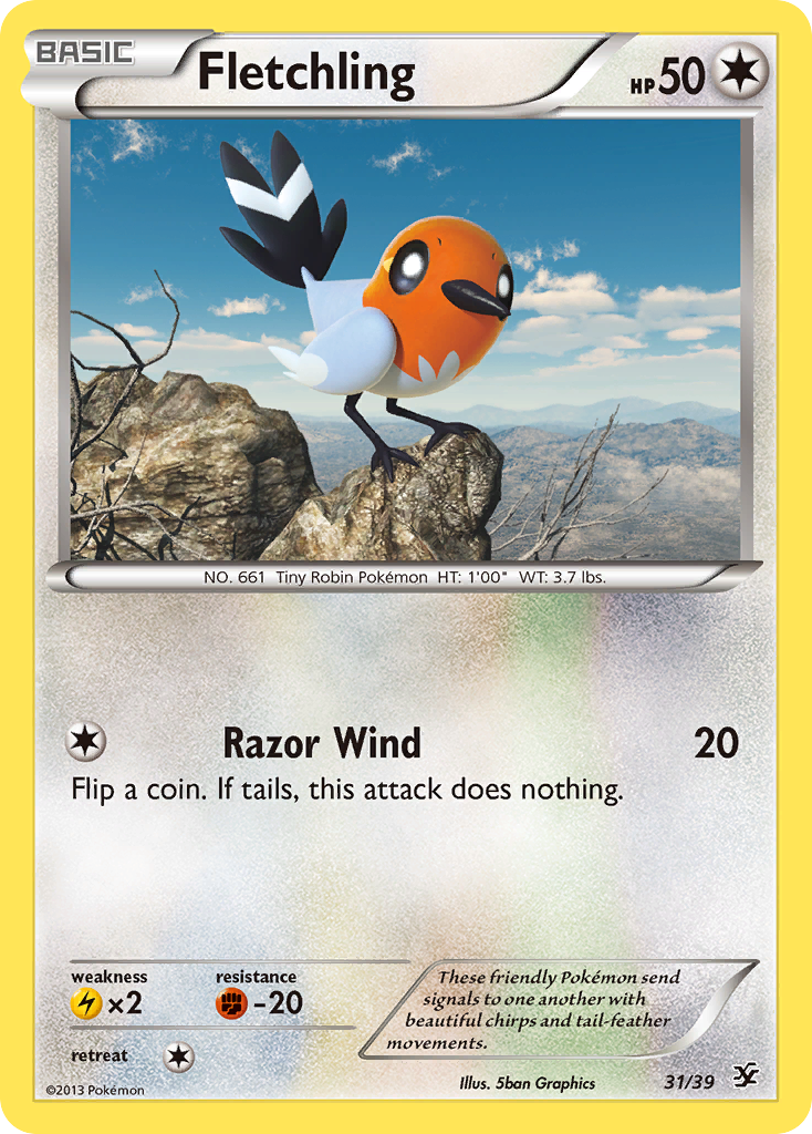 Fletchling (31/39) [XY: Kalos Starter Set] | Good Games Adelaide SA