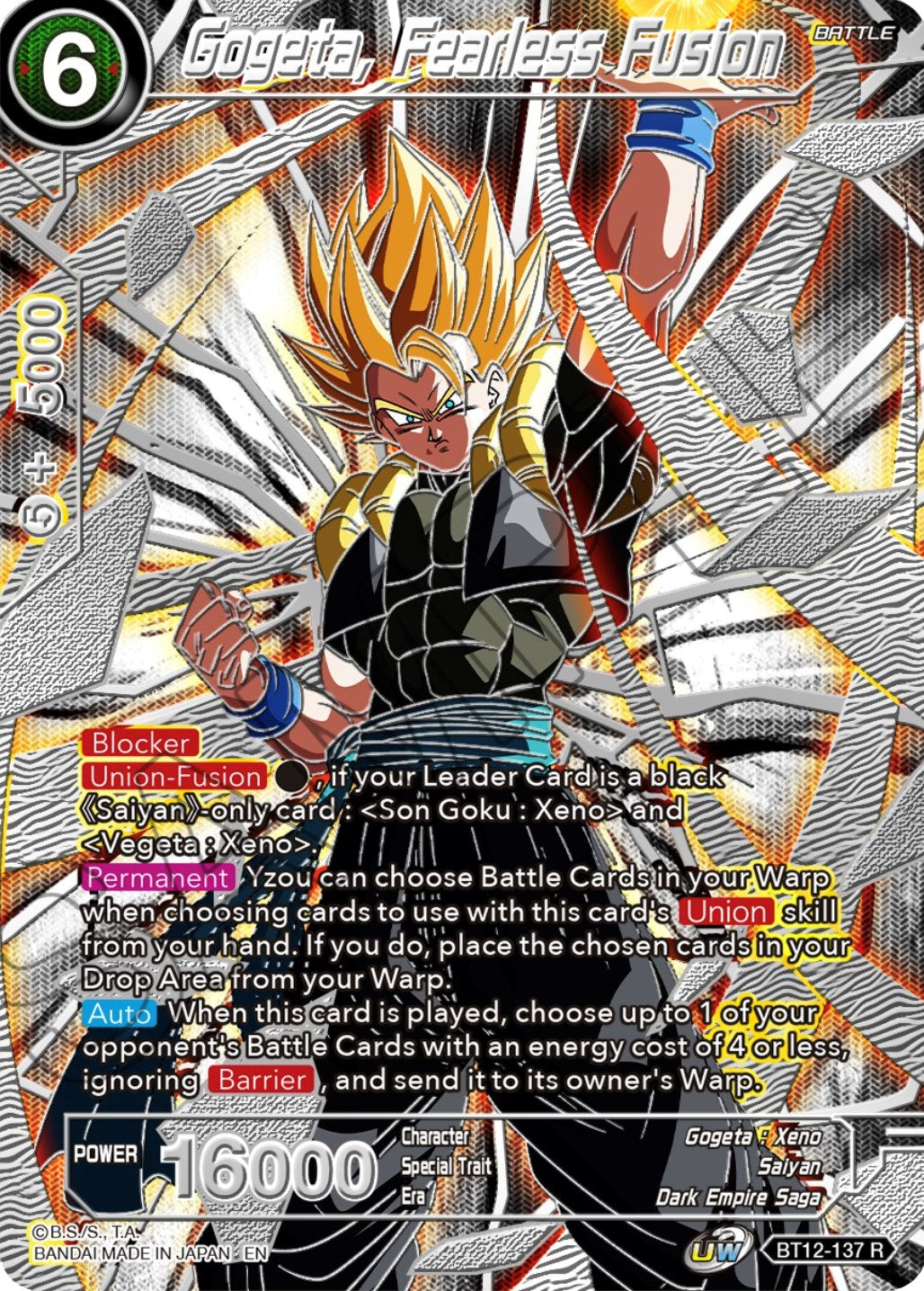 Gogeta, Fearless Fusion (BT12-137) [Collector's Selection Vol. 3] | Good Games Adelaide SA