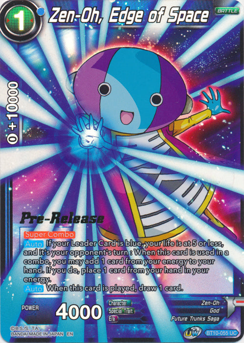 Zen-Oh, Edge of Space (BT10-055) [Rise of the Unison Warrior Prerelease Promos] | Good Games Adelaide SA