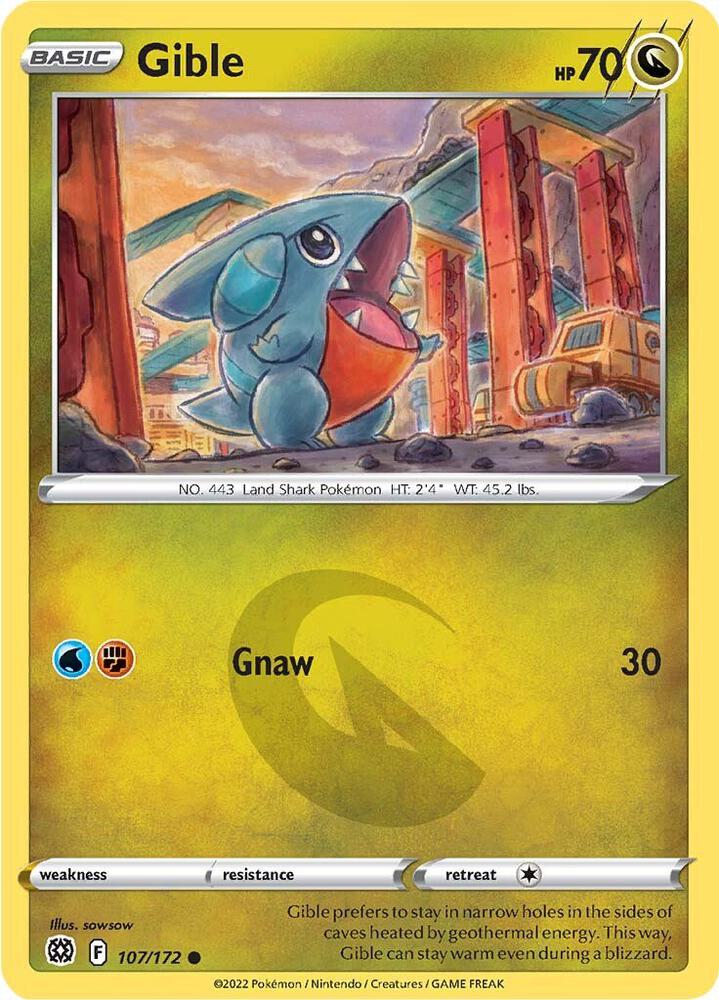 Gible 107/172 (SWSH09: Brilliant Stars)  | Good Games Adelaide SA