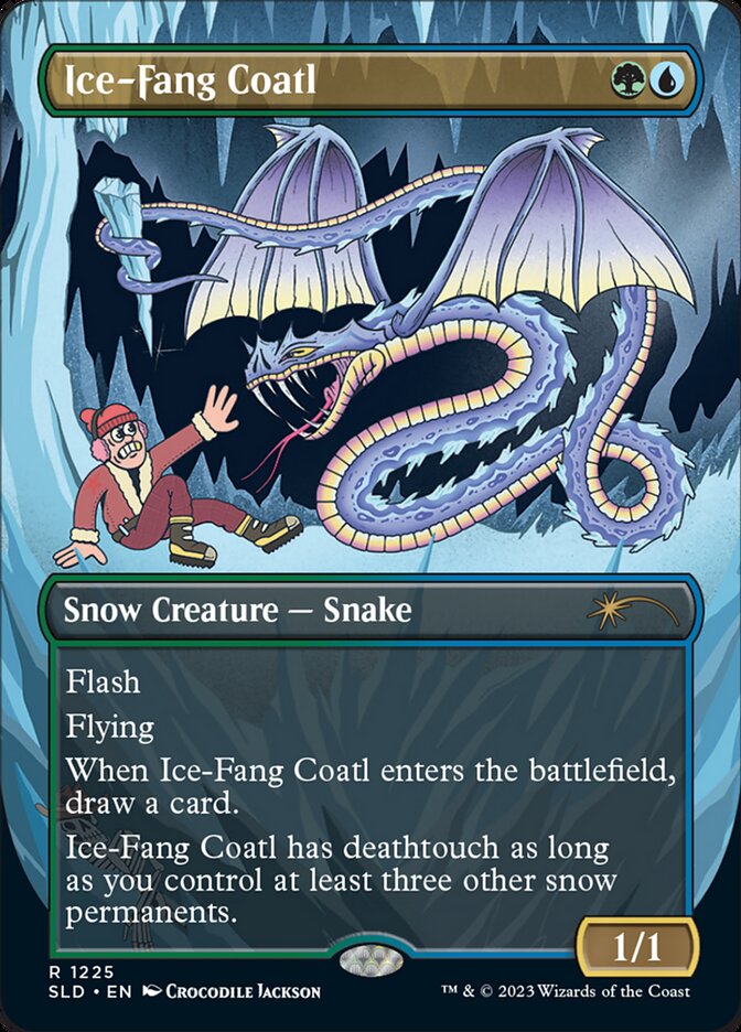 Ice-Fang Coatl (Borderless) [Secret Lair Drop Series] | Good Games Adelaide SA