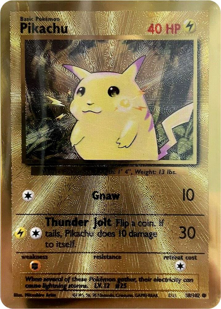 Pikachu Celebrations Metal Card 058/102 (Miscellaneous Cards & Products)  - Holofoil | Good Games Adelaide SA