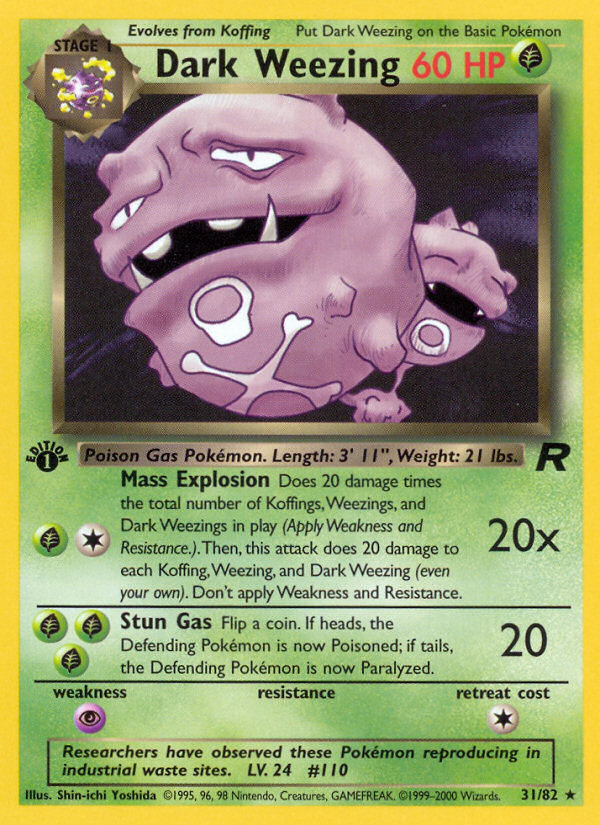 Dark Weezing (31/82) [Team Rocket 1st Edition] | Good Games Adelaide SA