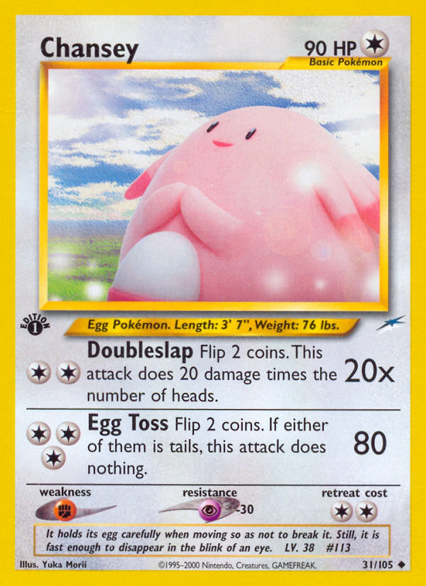 Chansey (31/105) [Neo Destiny 1st Edition] | Good Games Adelaide SA