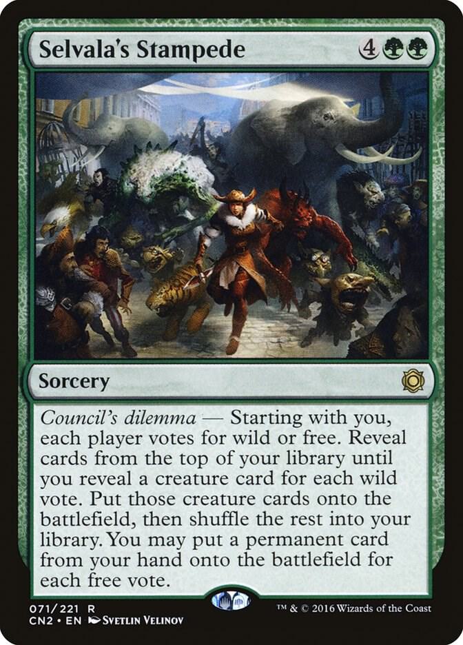Selvala's Stampede 71 (Conspiracy: Take the Crown)  - Foil | Good Games Adelaide SA