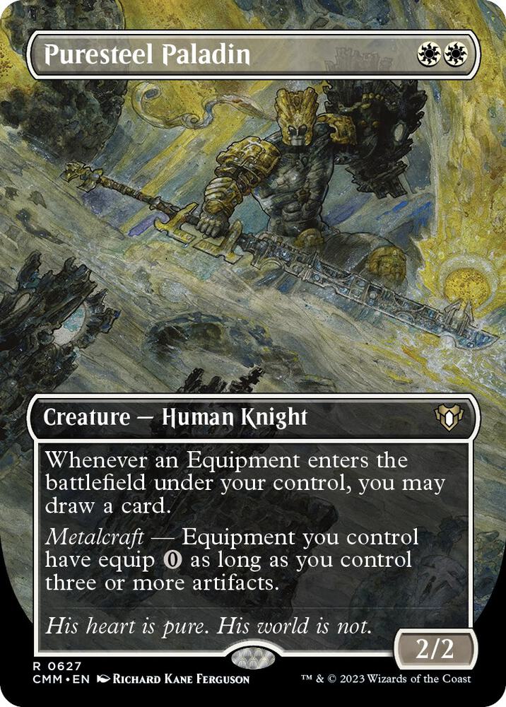 Puresteel Paladin 627 (Commander Masters)  - Borderless Foil | Good Games Adelaide SA