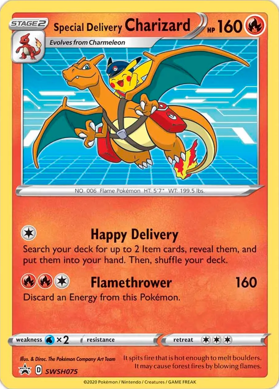 Special Delivery Charizard (SWSH075) [Sword & Shield: Black Star Promos] | Good Games Adelaide SA