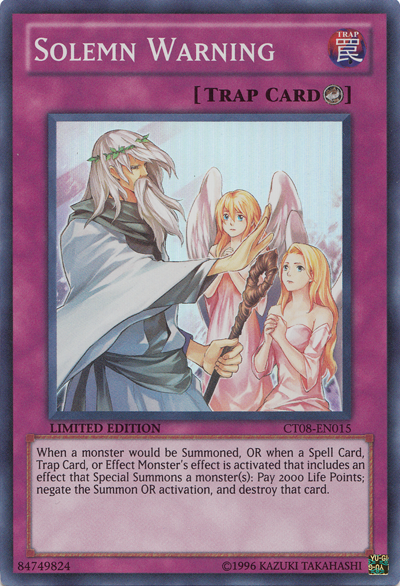 Solemn Warning [CT08-EN015] Super Rare | Good Games Adelaide SA