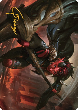 Karlach, Fury of Avernus Art Card (34) (Gold-Stamped Signature) [Commander Legends: Battle for Baldur's Gate Art Series] | Good Games Adelaide SA