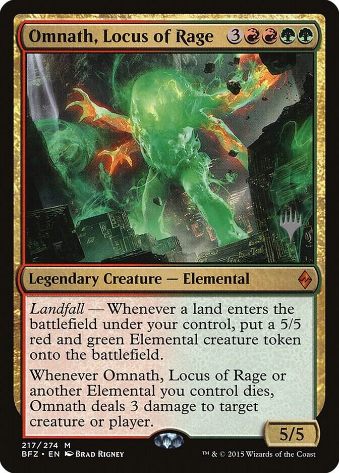 Omnath Locus of Rage 217 (Promo Pack: Adventures in the Forgotten Realms)  | Good Games Adelaide SA