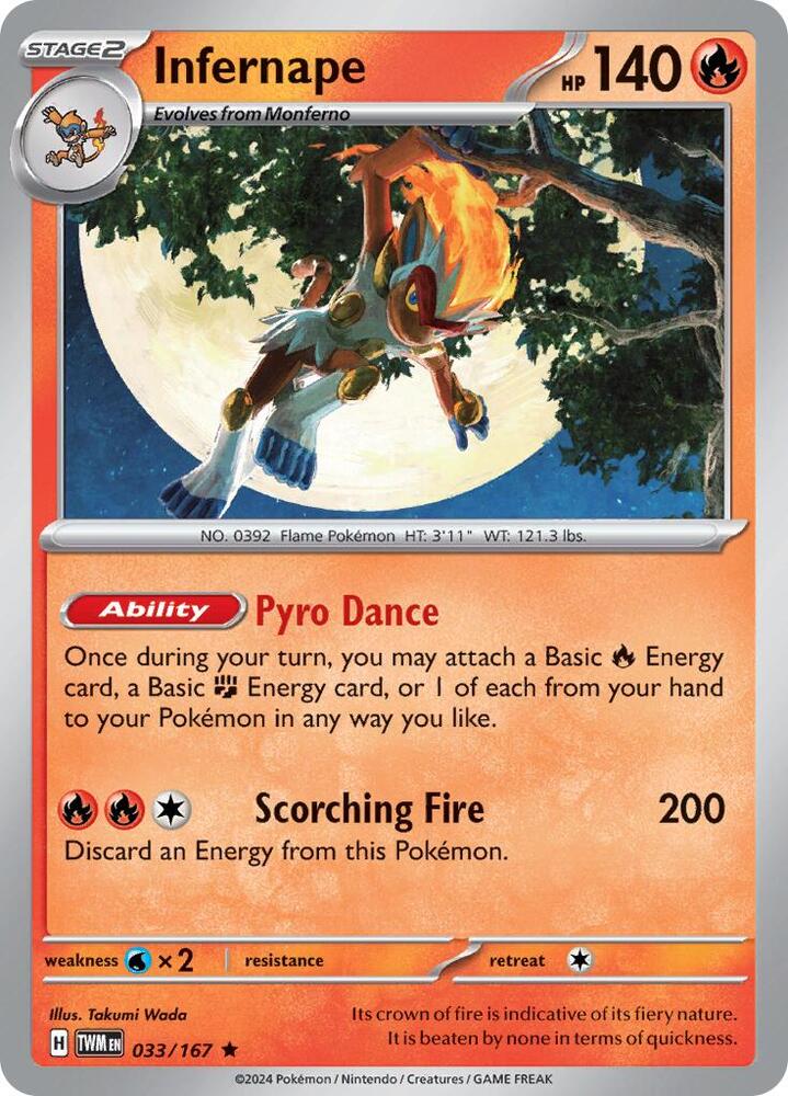 Infernape 033/167 (SV06: Twilight Masquerade)  - Holofoil | Good Games Adelaide SA