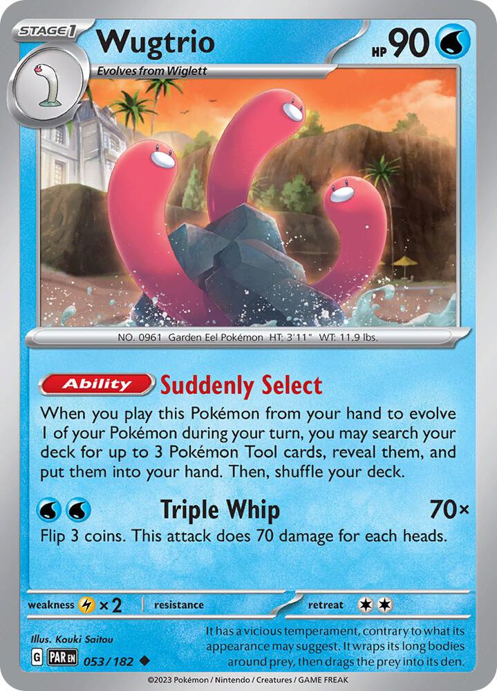 Wugtrio 053/182 (SV04: Paradox Rift)  - Reverse Holofoil | Good Games Adelaide SA