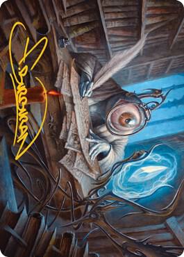 Unblinking Observer Art Card Gold Stamped Signature 31 (Art Series: Innistrad: Midnight Hunt)  | Good Games Adelaide SA