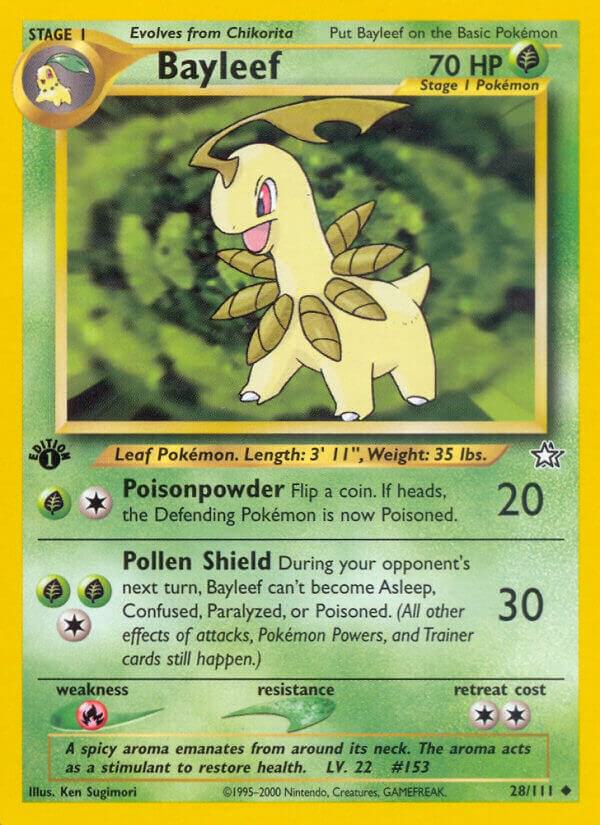 Bayleef 028/111 (Neo Genesis)  - 1st Edition | Good Games Adelaide SA