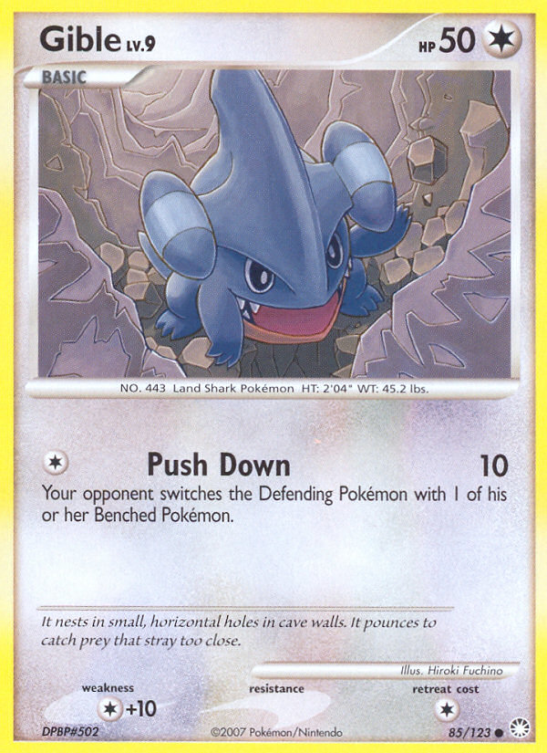 Gible (85/123) [Diamond & Pearl: Mysterious Treasures] | Good Games Adelaide SA