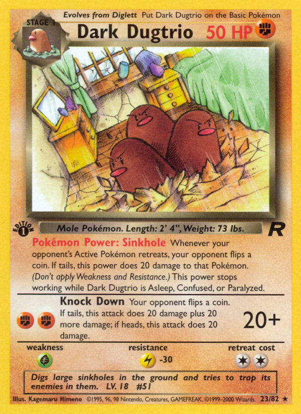 Dark Dugtrio (23/82) [Team Rocket 1st Edition] | Good Games Adelaide SA