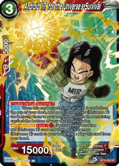 Android 17, for the Universe's Survival [BT16-008] | Good Games Adelaide SA