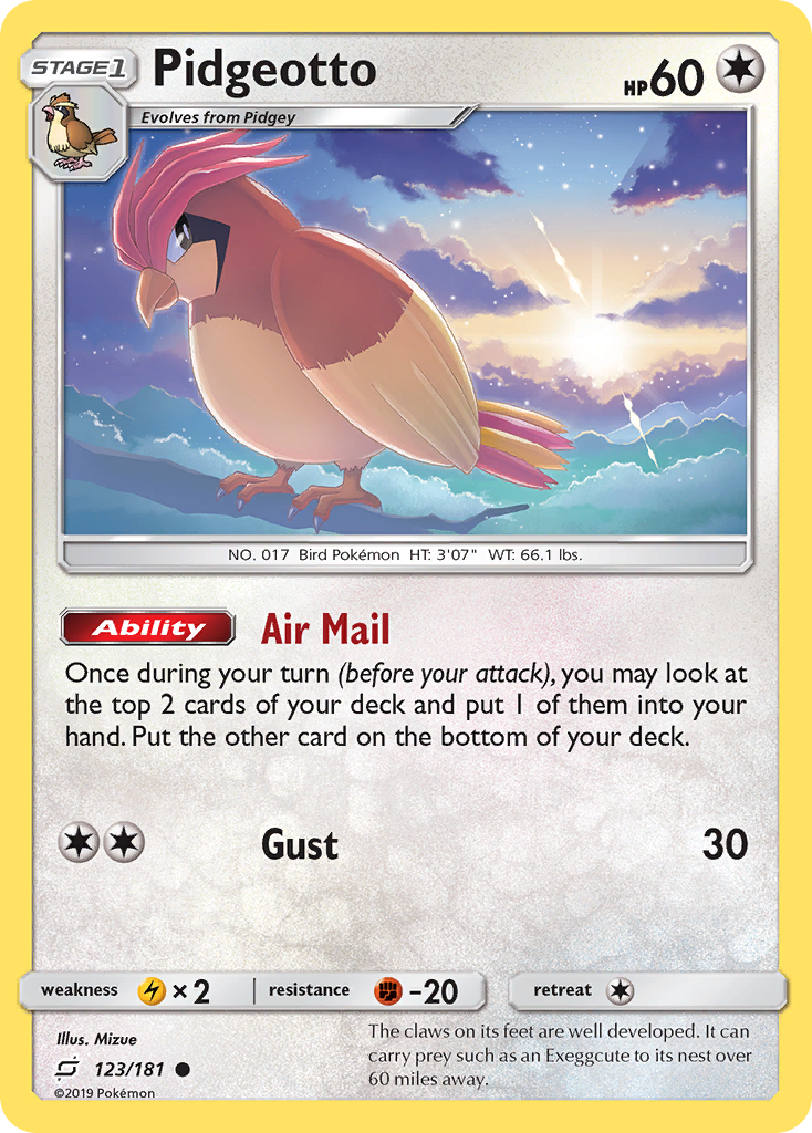 Pidgeotto (123/181) [Sun & Moon: Team Up] | Good Games Adelaide SA