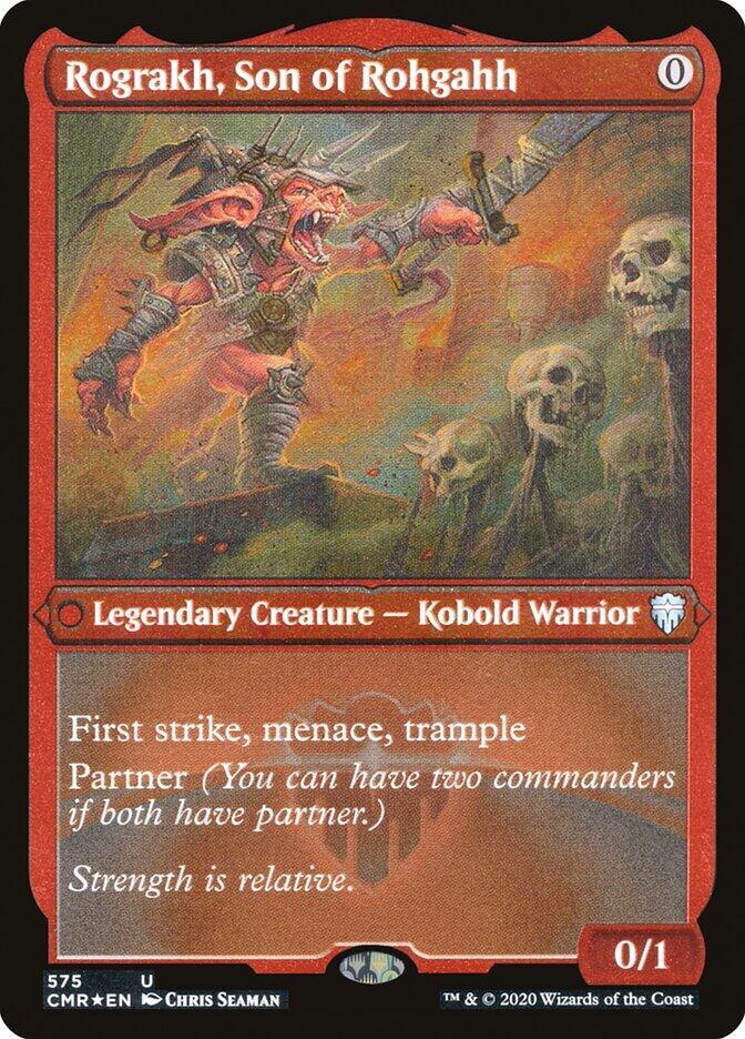 Rograkh Son of Rohgahh Foil Etched 575 (Commander Legends)  - Foil | Good Games Adelaide SA