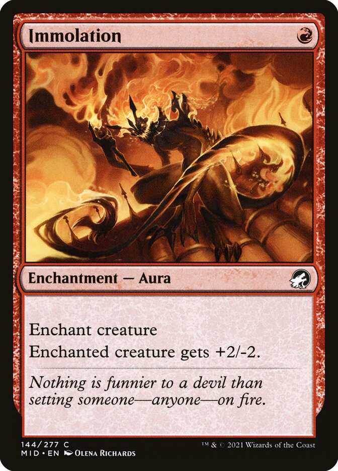 Immolation 144 (Innistrad: Midnight Hunt)  - Foil | Good Games Adelaide SA